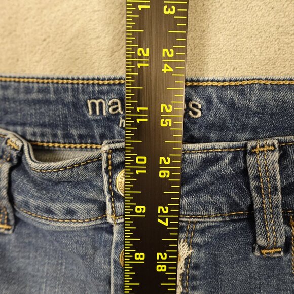 Maurices Jeans High Rise Skinny Women's Medium Short blue stretch - Picture 5 of 12